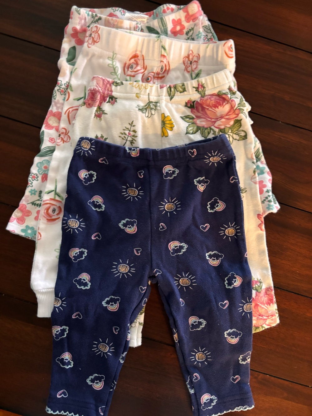 4 Baby Girl Leggings Size 6-9M